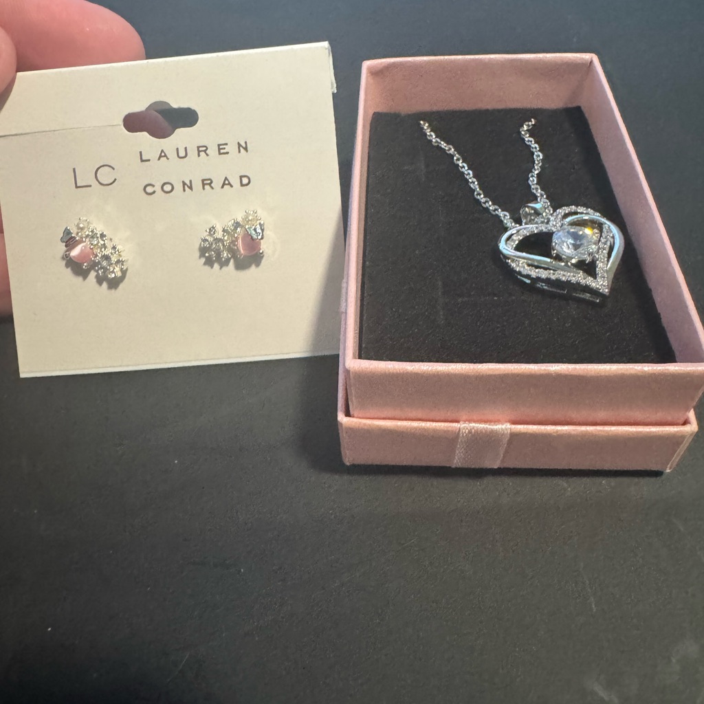 Lc Lauren Conrad Silver And Pink Earrings 25$